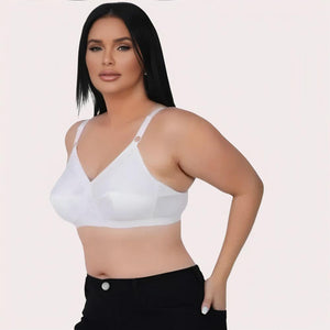 PureBreeze 4-Pack - White Cotton Bras for Summers