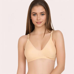 Vanilla Veil - Summer-Ready Beige Cotton Bra