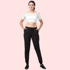 Lober Women's Winter Cotton Jogger Pants - Pack of 2