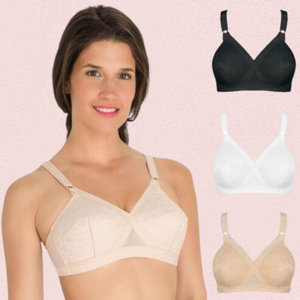 Cotton Non-Padded Full Coverage Bra - Pack of 3