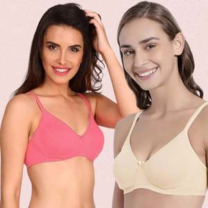Women's Soft Cotton Non-Wired Bra (Pack of 2)