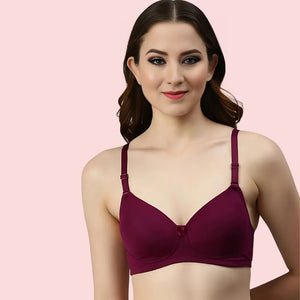 Burgundy Bloom - Maroon Padded Bra (2-Pack)