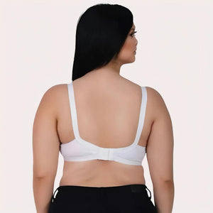 PureBreeze 4-Pack - White Cotton Bras for Summers