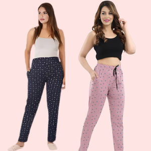 Winter Lober Women's Warm Cotton Lounge Pants - Pack of 2
