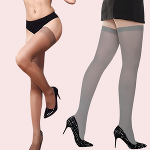 Ultra-Sheer Fashion Stockings - Pack of 2 (Nude & Grey Shades)