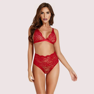 Sexy stretch lace sexy bra set
