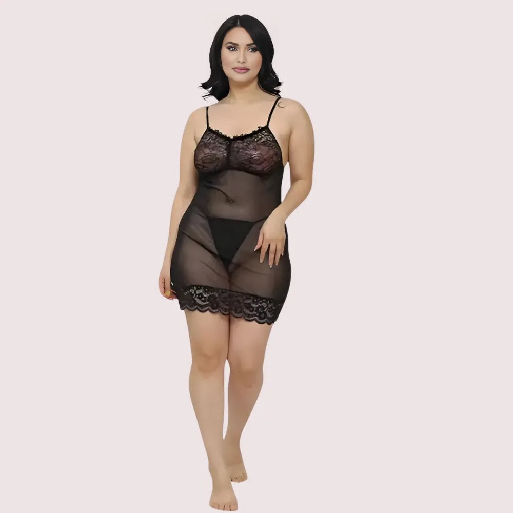 Sheer babydoll slip dress from Rahas Studio, available in S, M, and L