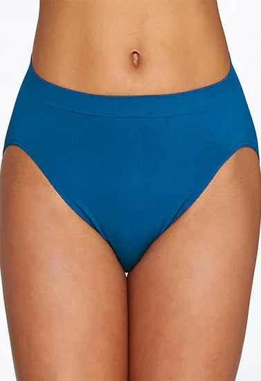 Blue high-waisted bikini underwear for women, soft fabric, comfortable fit, elegant design