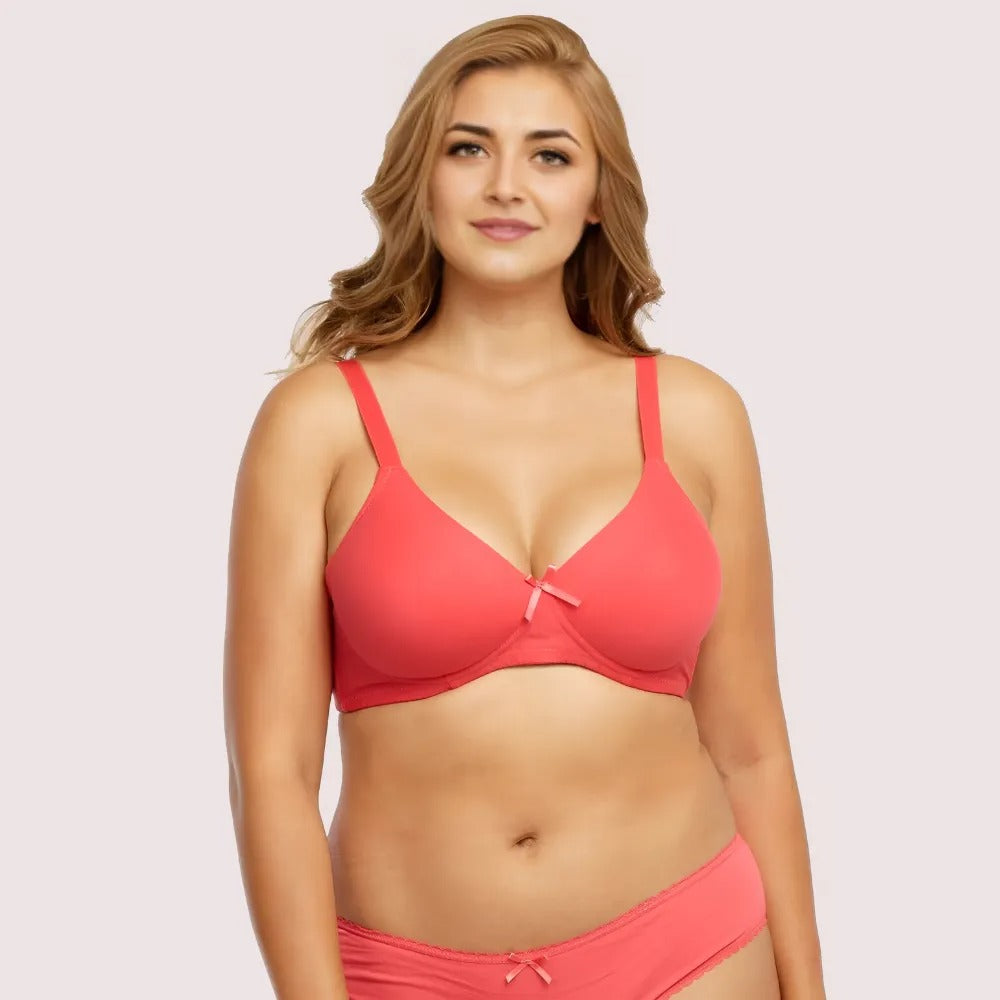 2 Pack No Wire Full Cup Light Padded bra