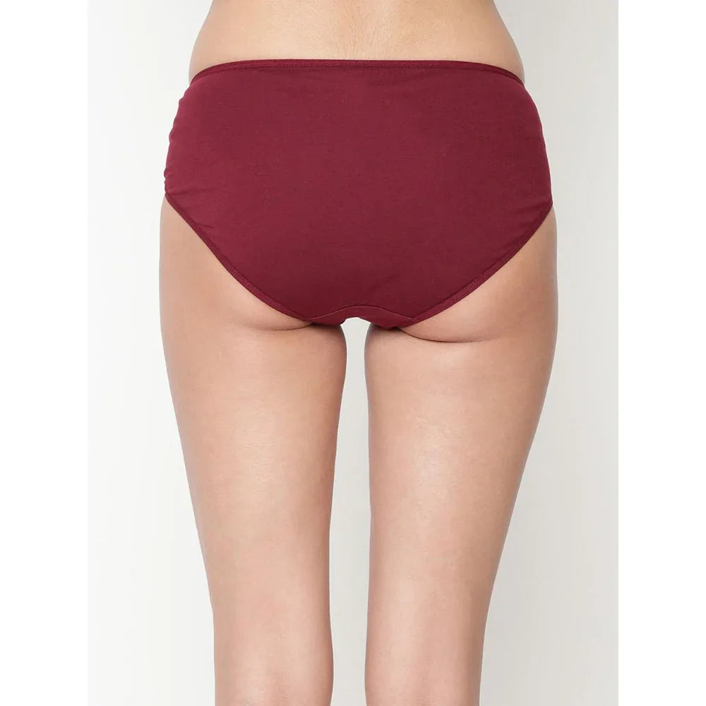Burgundy high-waist women's underwear for comfort and elegance