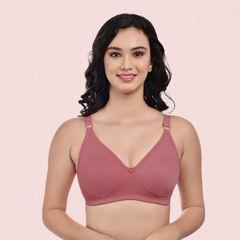 Women's Cotton Non-Padded Wire-Free Bra Pack of 3