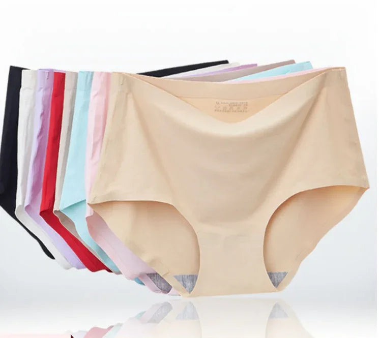 Soft cotton women's underwear in nude, black, white, red, pink, blue, purple — comfortable, seamless, elegant