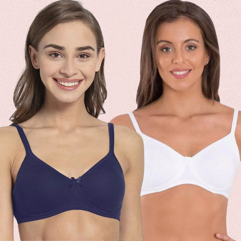 Women's Cotton All-Day Wear Bra - Non-Wired, 2-Pack