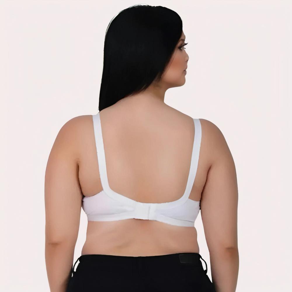 PureBreeze 4-Pack - White Cotton Bras for Summers