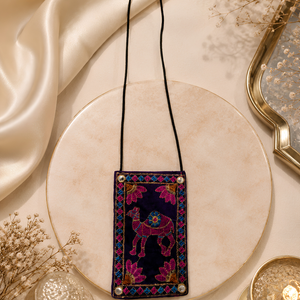 Royal Caravan Embroidered Mobile Sling Bag