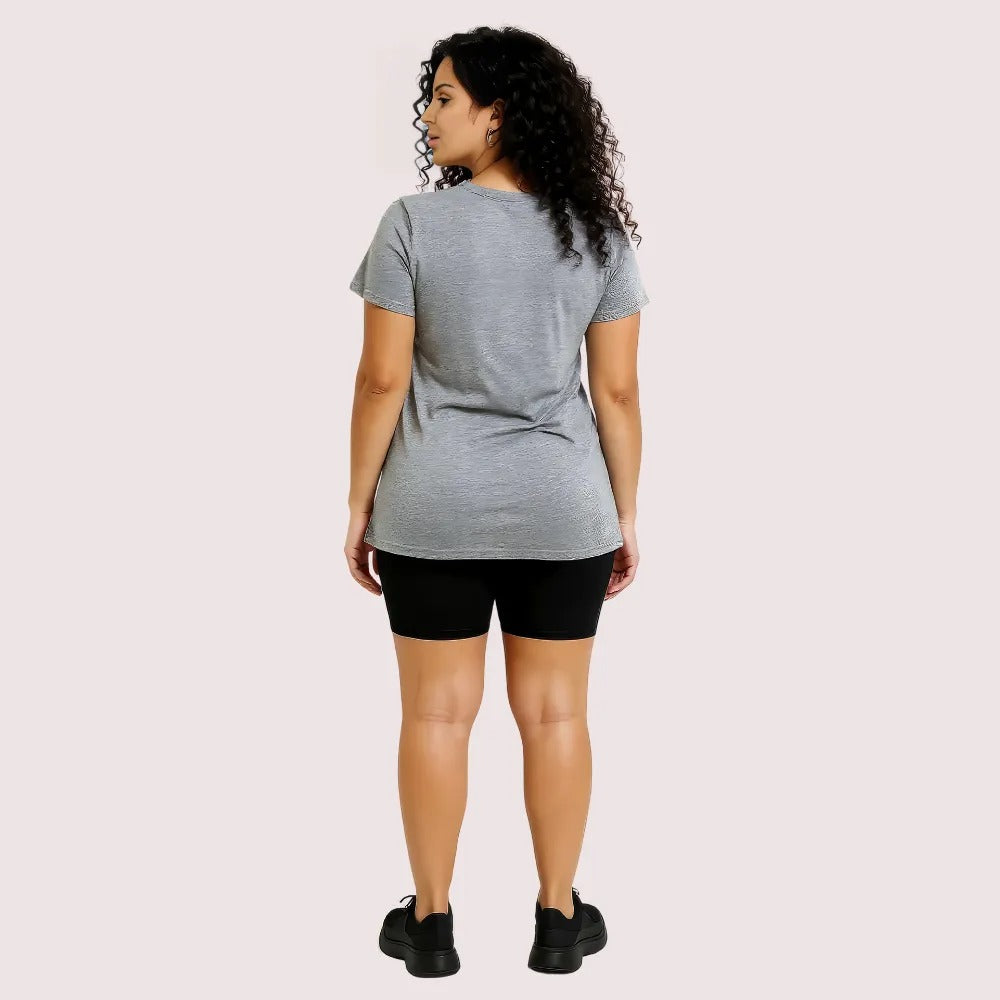 Heather Grey LOVE Heart Graphic Tee