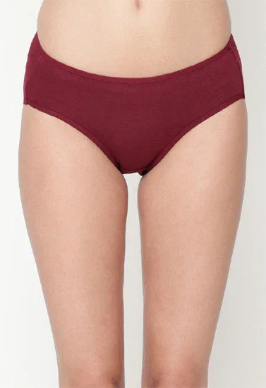 Burgundy high-waist women's underwear for comfort and elegance