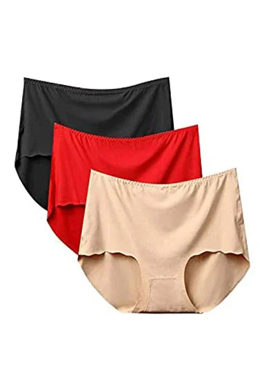 Comfortable women's underwear in black, red, and beige – soft, seamless, everyday wear
