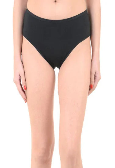 Black high-waisted women's underwear, soft fabric, elegant fit for comfort and confidence