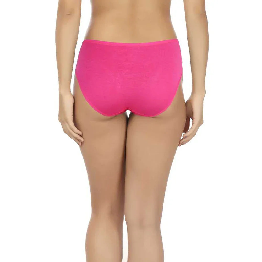 Bright pink women's bikini underwear, soft fabric, comfortable fit, elegant design for everyday wear