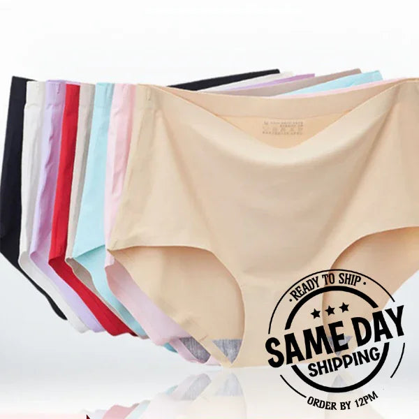 Soft seamless women's underwear in multiple colors, ready to ship same day for comfort and elegance